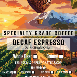 Decaf Espresso Roast (Swiss Water® Process) - Dark Roast
