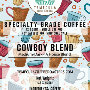 Cowboy Blend (Medium & Dark Roast) [Single Use Cups]