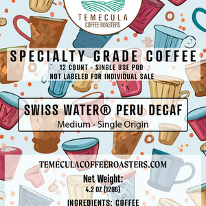 Decaf Swiss Water® Process Peru (Medium Roast) [12 Single Use Cups]