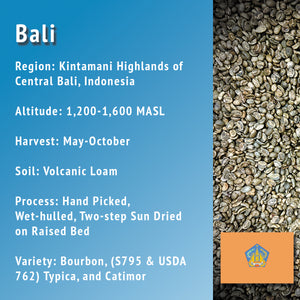 Bali, Green Coffee - UNROASTED