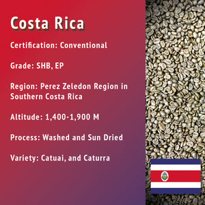 Costa Rica, Green Coffee - UNROASTED
