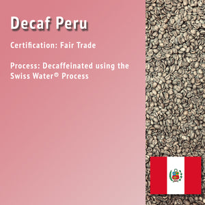 Decaf Peru, Green Coffee - UNROASTED