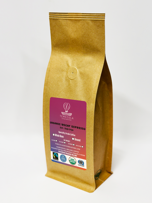 Organic Fairtrade® Decaf Espresso Roast (Swiss Water® Process) - Dark Roast