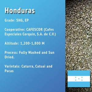 Honduras, Green Coffee - UNROASTED