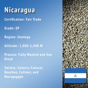 Nicaragua, Green Coffee - UNROASTED