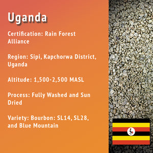 Uganda, Green Coffee - UNROASTED