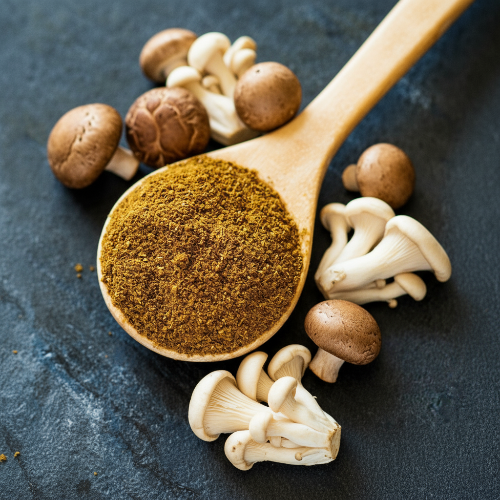Hojicha with Mushrooms
